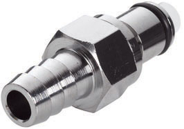73800 - Stecker MS-VC mit Schlauchtülle 7,9 mm mit Absperrung, NSF (LCD22005 NSF)
