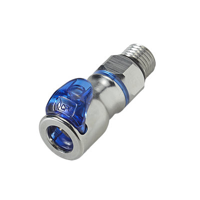 LQ2D3004BLUV LQ2D3004BLUV - Kupplung MS-VC mit AG 1/4 SAE-4 mit Absperrung, blau, Non-Spill, FKM-Dichtung