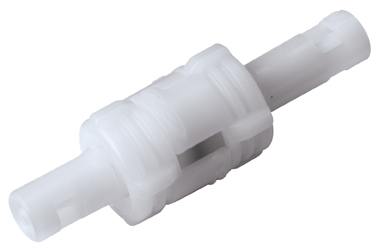 SMCD01 SMCD01 - Submini.-Kupplung komplett, Acetal 1,6 mm Schlauchtüllen mit Absperrung