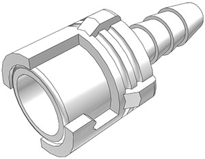 SMFD02EPR SMFD02EPR - Submini.-Kupplung Acetal mit 3,2 mm Schlauchtülle mit Absperrung, EPDM-Dichtung