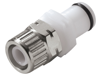 PLC200M10 PLC200M10 - Stecker Acetal mit Klemmverschraubung 10,0 x 8,0 mm ohne Absperrung