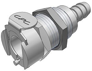 LC16005 - Kupplung MS-VC Schott mit Schlauchtülle 7,9 mm ohne Absperrung