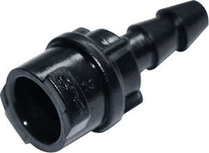 SMF10297MBLK SMF10297MBLK - Submini.-Einwegkupplung ABS mit 3,2 mm Schlauchtülle ohne Absperrung schwarz