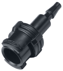 SMFM3MBLK SMFM3MBLK - Submini.-Kupplung Acetal mit 3,0 mm Schlauchtülle ohne Absperrung schwarz