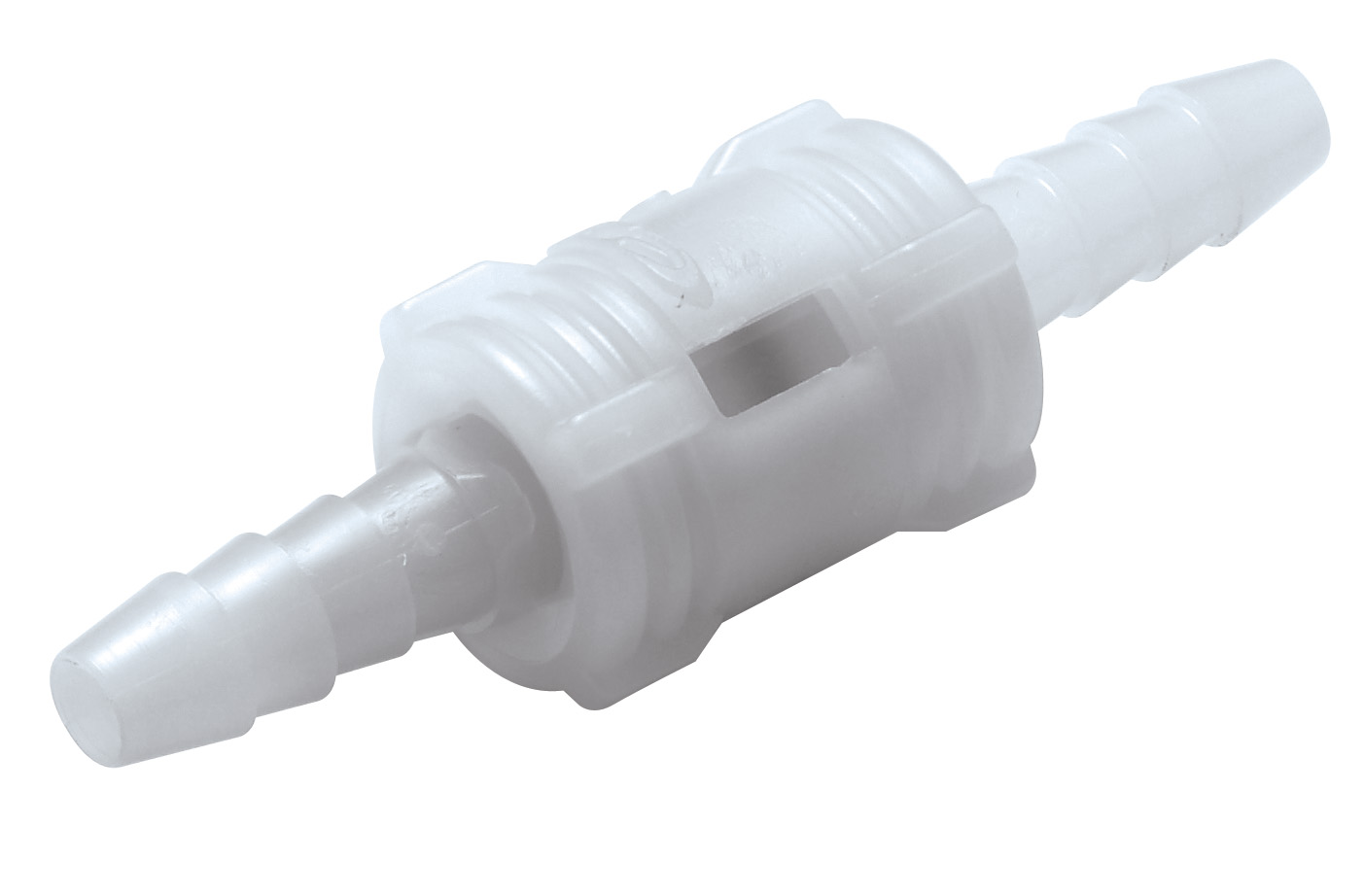 SMCD02 SMCD02 - Submini.-Kupplung komplett, Acetal 3,2 mm Schlauchtüllen mit Absperrung