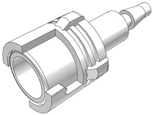 SMFDM3 SMFDM3 - Submini.-Kupplung Acetal mit 3,0 mm Schlauchtülle mit Absperrung
