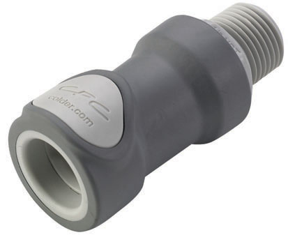 NS6D10008 - Kupplung PP mit konischem AG 1/2" NPT mit Absperrung, Non-Spill