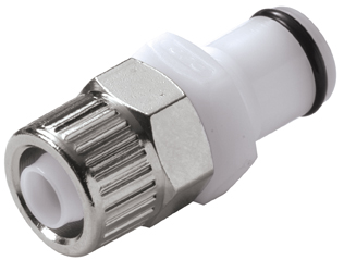 PLC20006 PLC20006 - Stecker Acetal mit Klemmverschraubung 9,5 x 6,4 mm ohne Absperrung