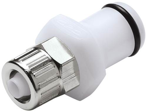 PLC20004 PLC20004 - Stecker Acetal mit Klemmverschraubung 6,4 x 4,3 mm ohne Absperrung