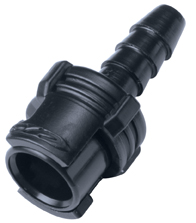 SMFD02MBLK SMFD02MBLK - Submini.-Kupplung Acetal mit 3,2 mm Schlauchtülle mit Absperrung, schwarz