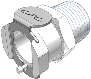 PLC10006 PLC10006 - Kupplung Acetal mit konischem AG 3/8" NPT ohne Absperrung