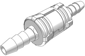 SMC02 SMC02 - Submini.-Kupplung komplett, Acetal 3,2 mm Schlauchtüllen ohne Absperrung